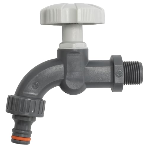 AERZETIX - C73190 - Wasserhahn 1/2'' + Schnellkupplung Hahnnase - gartenschlauch, abzweigung, adapter, außenverbinder, reinigung - aus kunststoff - farbe grau AERZETIX - C73190 - Wasserhahn 1/2'' + Schnellkupplung Hahnnase - gartenschlauch, abzweigung, adapter, außenverbinder, reinigung - aus kunststoff - farbe grau von AERZETIX