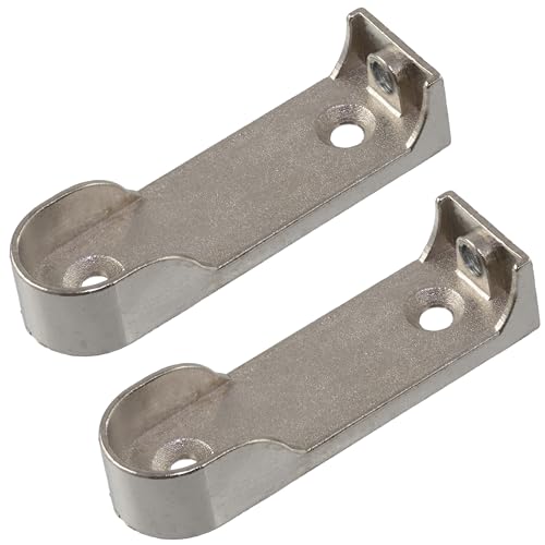 AERZETIX - C74726 - Set mit 2 Halterungen für ellipsenförmige garderobenstange stange 15x64mm - aus metall - finish chrom - aufbewahrung garderobe aufhängung kleidungsanordnung von AERZETIX