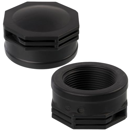 AERZETIX - C75028 - Set mit 2 Kappen innengewinde 1 1/2" zum aufschrauben für tropfsystem der bewässerungsleitung - maximaler druck 10 bar - aus polyethylen - bewässerungskappen kreislaufanschluss von AERZETIX