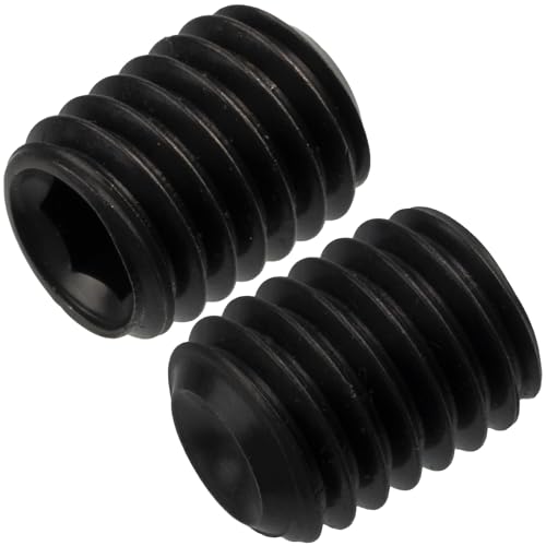 AERZETIX - C76101-10er-Satz Klemmschrauben ohne kopf M8X10 mm mit konkavem ende und innensechskantschale - aus stahl - farbe schwarz von AERZETIX