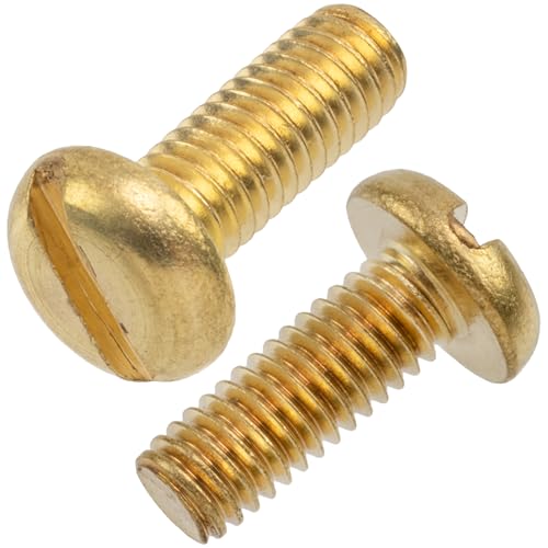 AERZETIX - NV17413 - Satz mit 10 Metallschrauben mit zylinderkopf M3x8mm versenkt geschlitzt SL metrisches gewinde - aus messing - farbe gold AERZETIX - NV17413 - Satz mit 10 Metallschrauben mit zylinderkopf M3x8mm versenkt geschlitzt SL metrisches gewinde - aus messing - farbe gold von AERZETIX