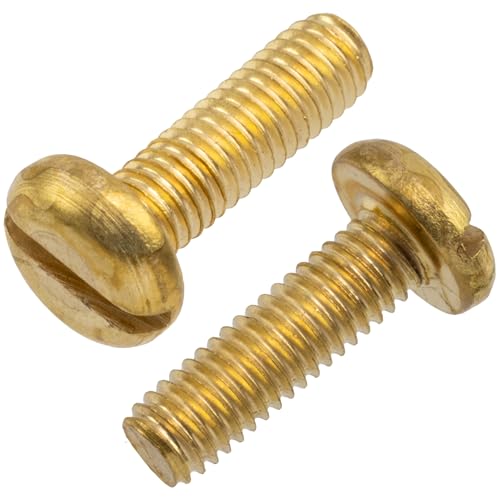 AERZETIX - NV18179 - Satz mit 10 Metallschrauben mit zylinderkopf M3x10mm versenkt geschlitzt SL metrisches gewinde - aus messing - farbe gold von AERZETIX