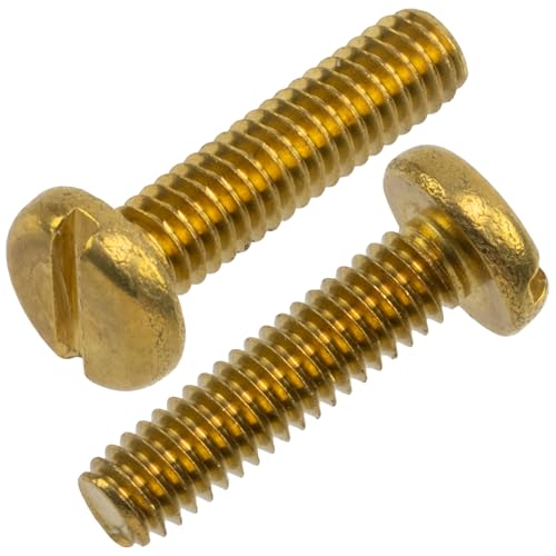 AERZETIX - NV18238 - Satz mit 10 Metallschrauben mit zylinderkopf M2.5x10mm versenkt geschlitzt SL metrisches gewinde - aus messing - farbe gold AERZETIX - NV18238 - Satz mit 10 Metallschrauben mit zylinderkopf M2.5x10mm versenkt geschlitzt SL metrisches gewinde - aus messing - farbe gold von AERZETIX