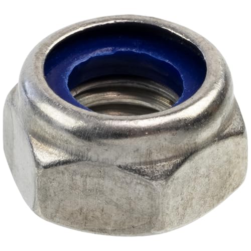 AERZETIX - Satz mit 50 Sicherungsmuttern M8x1.25mm mit metrischem Sechskant Gewinde - aus Edelstahl A2 - Farbe Silber - Montagemontage Allzweckbefestigung von AERZETIX