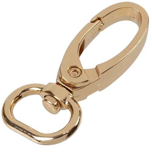 AERZETIX - Set mit 6 drehbaren Karabinern mit 360° Drehsockel in Goldfarbe für Handtasche kreative Freizeit Dekoration Kunstprojekt | 16 mm Schlaufen | Metall von AERZETIX