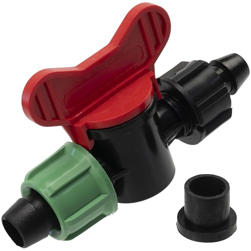 AERZETIX - Set mit 8 Umlenkventile mit Dichtung für 16mm Tropfbewässerungsrohr | Druckunterstützt 4 Bar | Absperrventil Bewässerungssystem Gartengeräte von AERZETIX