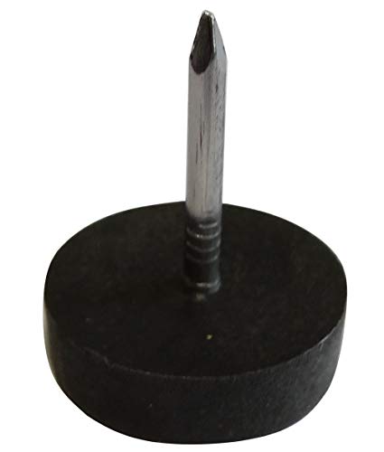 Aerzetix: 100 x Nagelgleiter Durchmesser 15 mm rund Kunststoff Schwarz C42453 von AERZETIX