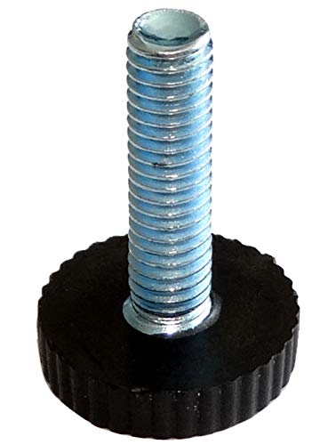 AERZETIX - C42480 - Satz von 20 - Stellfüße von möbeln - verstellbar - einstellbar - möbelfüße - schwarz - M6 - auf Schraube - Ø18 H27mm von AERZETIX