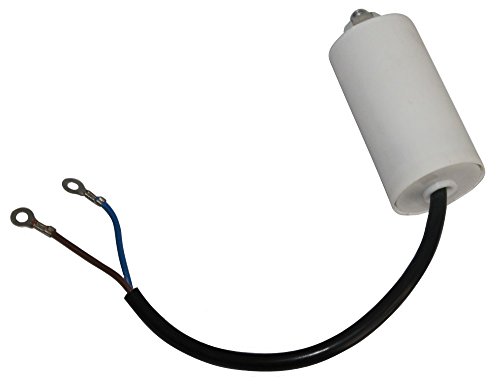 AERZETIX - C10217 - Betriebskondensator - für Motor - 6µF 450V - Ø35/65mm - mit Kabel - M8 - Kunststoffkörper - Zylindrischer - Weiß von AERZETIX