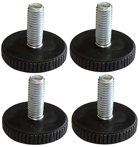 AERZETIX - C42478 - Satz von 4 - Stellfüße von möbeln - verstellbar - einstellbar - möbelfüße - schwarz - M8 - auf Schraube - Ø32 H28mm AERZETIX - C42478 - Satz von 4 - Stellfüße von möbeln - verstellbar - einstellbar - möbelfüße - schwarz - M8 - auf Schraube - Ø32 H28mm von AERZETIX