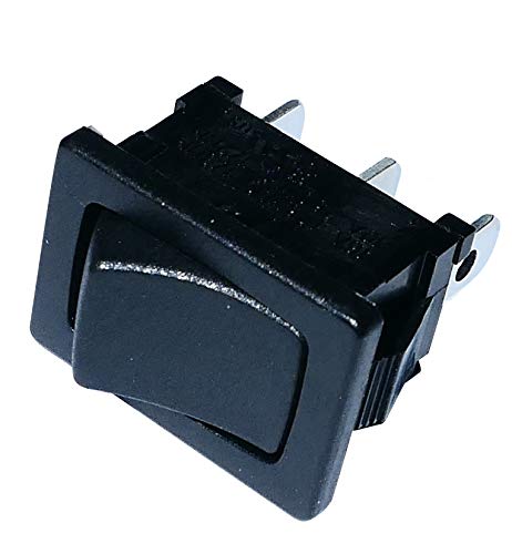 Aerzetix: Unterbrecher, Schalter Knopfschalter Switch Kippschalter Druckschalter SPDT ON-ON 10A/250V 16A/12V Schwarz 2 Positionen von AERZETIX