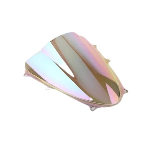 AESRTMJ Für Suzuki GSXR1000 GSX-R GSXR 1000 K9 2009-2016 Doppelblasen-Windschutzscheibe Motorradzubehör Verkleidung Windabweiser(White Iridium) von AESRTMJ