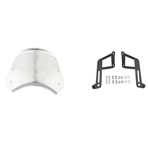 AESRTMJ Windschutzscheibe Für Scrambler 1200 XC Für Scrambler 1200 XE 2019 2020 2021 2022 2023 Windabweiser(Silber,157MM) von AESRTMJ