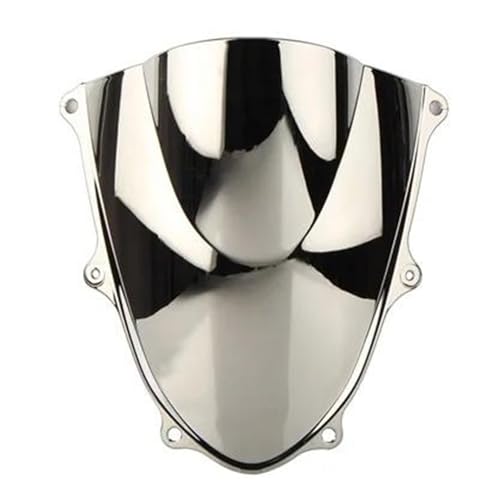AESRTMJ Windschutzscheibe Für Suzuki GSXR1000 GSX-R GSXR 1000 K17 2017-2021 Doppelblasen Windschirm Motorradzubehör Verkleidung Windabweiser(Silber) von AESRTMJ