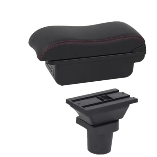 AESRTMJ Zentrale Armlehnenbox Für Toyota Für Yaris Für Vitz 5-Türer Schrägheck 1998-2006 2007 2008 2009 2010 2011 Auto Armlehnenbox(B2 red line 3USB) von AESRTMJ