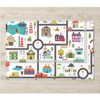 Kinder Teppich, Straßen Karte Kinderzimmer Geburtstagsgeschenk von AESTYdesigns