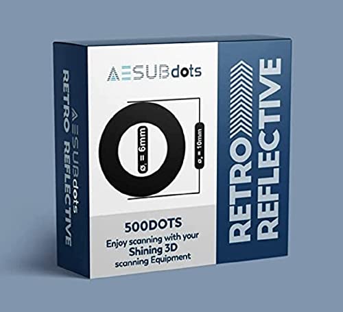 Einstar Shining3D Referenzpunkte für 3D Scannen retro reflektierende Reflexionsmarker 500 Stück von AESUB