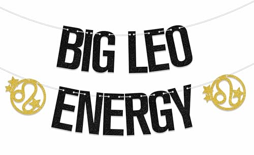 Big Leo Energy Banner Leo Geburtstag Dekorationen Juli August Geburtstag Party Dekorationen Supplies Schwarz Big Leo Energy Banner Leo Geburtstag Dekorationen Juli August Geburtstag Party Dekorationen Supplies Schwarz von AETGDDS