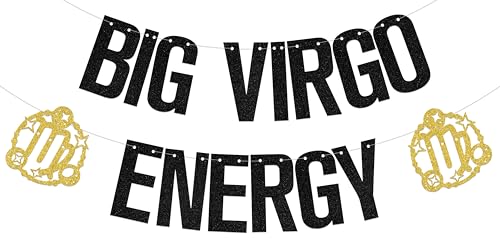 Big Virgo Energie Banner - Jungfrau Geburtstag Party Dekorationen Schwarz Big Virgo Energie Banner - Jungfrau Geburtstag Party Dekorationen Schwarz von AETGDDS