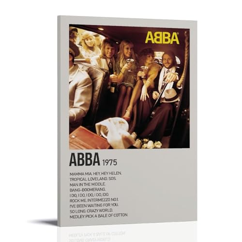 AETQWOEGEWE Abba By ABBA Poster auf Leinwand, Dekoration, moderne Kunstposter, elegante Kunst, ästhetischer Druck für Wohnzimmer, Schlafzimmer, 30 x 45 cm, Rahmenstil von AETQWOEGEWE