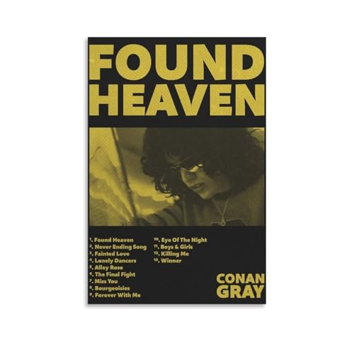 AETQWOEGEWE Found Heaven Conan Gray-Poster, Leinwanddekoration, moderne Kunstposter, elegante Kunst, ästhetischer Druck für Wohnzimmer, Schlafzimmer, 30 x 45 cm, ungerahmter Stil von AETQWOEGEWE