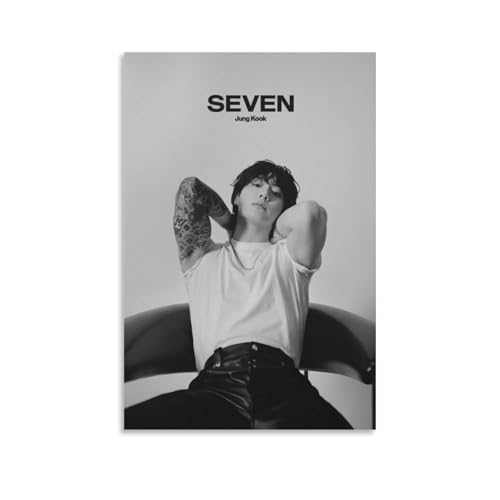 AETQWOEGEWE Jungkook Poster auf Leinwand, Dekoration, moderne Kunstposter, elegante Kunst, ästhetischer Druck für Wohnzimmer, Schlafzimmer, 30 x 45 cm, ungerahmter Stil von AETQWOEGEWE