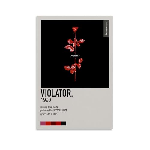 AETQWOEGEWE Violator – Depeche Mode Poster, Leinwanddekoration, moderne Kunstposter, elegante Kunst, ästhetischer Druck für Wohnzimmer, Schlafzimmer, 30 x 45 cm, ungerahmter Stil von AETQWOEGEWE