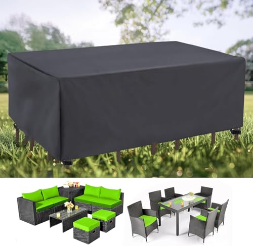 AEUUEU Abdeckung Gartenmöbel 600D 290x90x70cm/LxWxH Abdeckung Tisch Outdoor TerrassenmöBel Lounge Abdeckung gartenmöbel 00 Abdeckung Gartenmöbel Schutzhülle für Balkonmöbel von AEUUEU