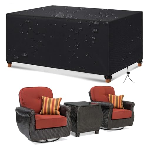 GartenmöBel Abdeckung Winterfest 60x60x90cm/LxWxH BalkonmöBel Abdeckung Wasserdicht Palettenabdeckung Anti-UV Abdeckplane für Gartentische Terrassenmöbel Schutzhülle - Schwarz von AEUUEU