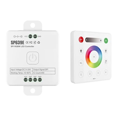 RC1-RC4 Wandhalterung Touch LED Fernbedienung SPI PWM for SP63*E Controller 3V(SPI RGBW SP639E) von AEVFMQWM