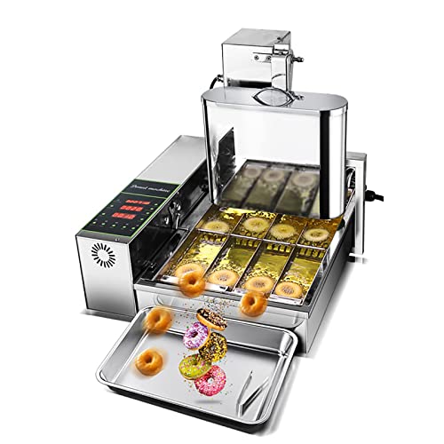 Automatischer Donut-Maker – kommerzielle digitale Donut-Friteuse mit einstellbarer Dicke, 5,5-l-Trichter aus Edelstahl, 1750 Donuts/Stunde Automatischer Donut-Maker – kommerzielle digitale Donut-Friteuse mit einstellbarer Dicke, 5,5-l-Trichter aus Edelstahl, 1750 Donuts/Stunde von AEWFRRV