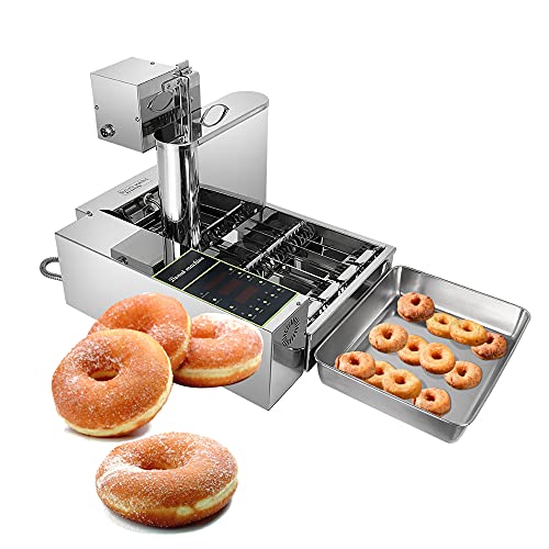 Kommerzielle, professionelle, automatische Donut-Maschine, 4-reihige 6-Liter-Donut-Maschine mit Trichter, Mini-Donut-Maschine zum Frittieren, einstellbare Dicke 304, Kommerzielle, professionelle, automatische Donut-Maschine, 4-reihige 6-Liter-Donut-Maschine mit Trichter, Mini-Donut-Maschine zum Frittieren, einstellbare Dicke 304, von AEWFRRV