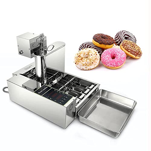 Kommerzielle automatische Donut-Maschine, Donut-Friteuse, 4-reihiger automatischer Donut-Maker, 5,5-l-Trichter, intelligentes Bedienfeld, Donut-Friteuse mit einstellbarer Dicke, Edelstahl 304 Kommerzielle automatische Donut-Maschine, Donut-Friteuse, 4-reihiger automatischer Donut-Maker, 5,5-l-Trichter, intelligentes Bedienfeld, Donut-Friteuse mit einstellbarer Dicke, Edelstahl 304 von AEWFRRV