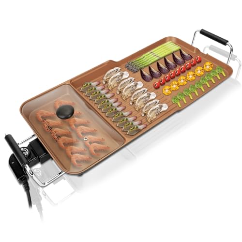 AEWHALE 3-in-1 Tischgrill Elektrisch,2000W Teppanyaki Grillplatte mit Antihaftbeschichtung für 4-6 Personen AEWHALE 3-in-1 Tischgrill Elektrisch,2000W Teppanyaki Grillplatte mit Antihaftbeschichtung für 4-6 Personen von AEWHALE