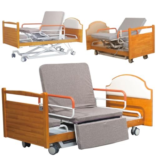 AEXET 5-in-1-Funktion, höhenverstellbares Krankenhausbett für Senioren, vollelektrische medizinische Betten mit Drehfunktion, leisen Rädern, Schutzgeländer, bis zu 530 Pfund AEXET 5-in-1-Funktion, höhenverstellbares Krankenhausbett für Senioren, vollelektrische medizinische Betten mit Drehfunktion, leisen Rädern, Schutzgeländer, bis zu 530 Pfund von AEXET