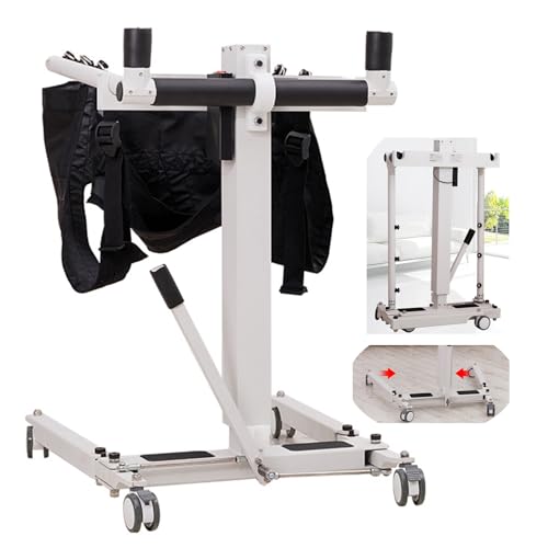 AEXET Faltbarer Patientenlift-Transferstuhl, elektrisch Verstellbarer Transfer-Pflegestuhl für zu Hause, tragbare Lift-Gehhilfe, bis zu 287 LB (93 * 65-99 * 92-137 cm) von AEXET
