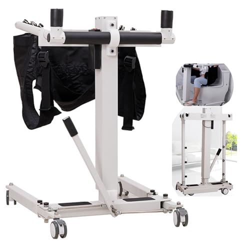 AEXET Patientenlift-Transferstuhl, elektrischer, klappbarer Pflegeliftstuhl für ältere Menschen, tragbare Gehhilfe für zu Hause, bis zu 287 LB (93 * 65-99 * 92-137 cm) von AEXET