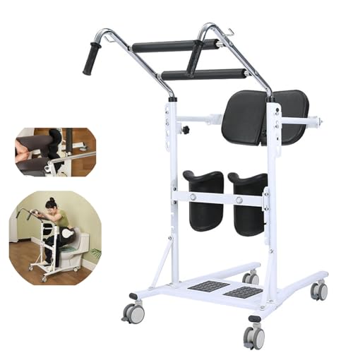 AEXET Patientenlift-Transferstuhl zum Sitzen und Stehen, tragbarer Pflegelift-Stuhl für zu Hause, Transfer-Gehhilfe für Senioren mit Behinderung bis zu 220 LB (91 x 76 x 16 cm) von AEXET