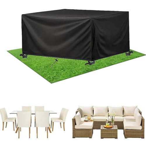 AEXOIO Abdeckung Für Gartenmöbel wasserdichte Schutzhülle 320x250x120cm/LxBxH Gartenmöbelabdeckungen Winterfest Eckig,Abdeckplane Tisch,Regenschutz Terrassenmöbel Abdeckhaube Gartentisch AEXOIO Abdeckung Für Gartenmöbel wasserdichte Schutzhülle 320x250x120cm/LxBxH Gartenmöbelabdeckungen Winterfest Eckig,Abdeckplane Tisch,Regenschutz Terrassenmöbel Abdeckhaube Gartentisch von AEXOIO