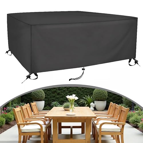AEXOIO Abdeckungen Für Gartenmöbel Lounge 260L x120B x71H cm wasserdichte Abdeckung Möbel,Anti-UV 420d Oxford Gewebe Schutzplane Für Gartenmöbel,Terrassen-Outdoor-Abdeckungen, Winddicht Winterfest von AEXOIO