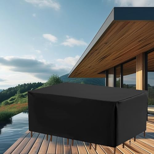 Gartenmöbel Abdeckung Wasserdicht 290x155x95cm Gartentisch Abdeckung Winddicht Anti-UV,600D Oxford Schutzhülle, Quadrat Schutzhülle für Loungemöbel, Terrassenmöbel Rechteckig Gartenmöbel Abdeckung Wasserdicht 290x155x95cm Gartentisch Abdeckung Winddicht Anti-UV,600D Oxford Schutzhülle, Quadrat Schutzhülle für Loungemöbel, Terrassenmöbel Rechteckig von AEXOIO