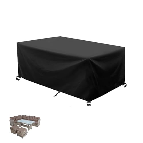 Gartentisch Abdeckung 155x80x60cm/LxWxH 600d Winddicht Staubdicht Anti-UV Oxford Gewebe,Abdeckungen Für Gartenmöbel Rechteckig Plane Gartenmöbel Wasserdicht von AEXOIO
