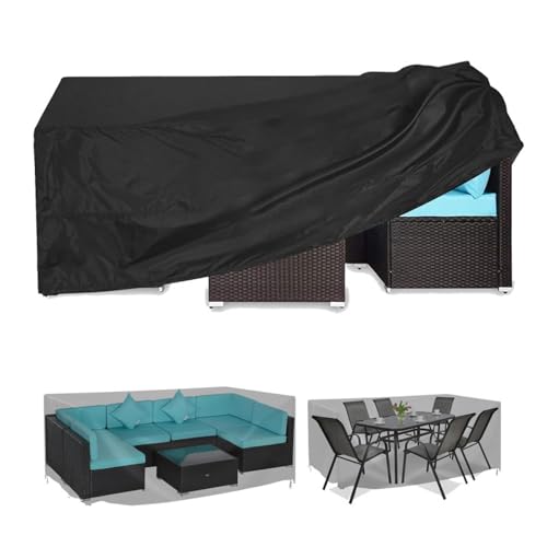 Große Gartenmöbel-Abdeckungen,wasserdicht für Gartentische,Gartenmöbel Abdeckung wasserdichte 200x115x35cm/LxBxH 600D Oxford Gewebe Terrassenmöbel Gartenmöbel Abdeckplane Winterfest Rechteckig von AEXOIO