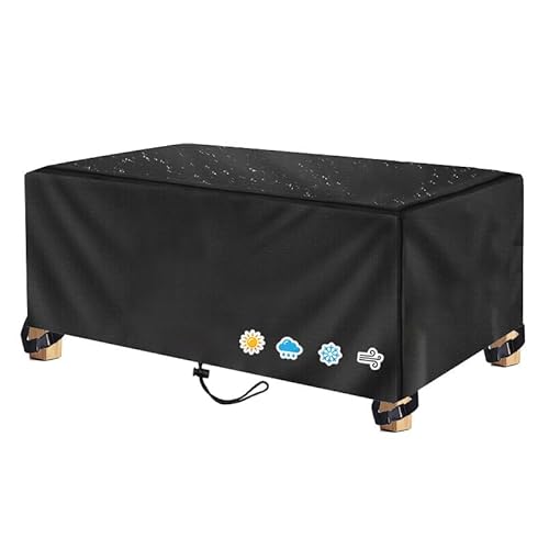 Wetterschutzhaube Tisch Abdeckung 140 L x 40 Bx 20H cm Abdeckplane Gartenmöbel Wasserdicht Winterfest,Wasserdichte Abdeckung Outdoor,Hülle Gartenmöbel,Für Sessel Etc, Abdeckhaube Sofa, Pouf von AEXOIO