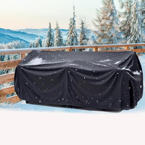 im Freien Abdeckung für Gartenmöbel 240x240x54cm/LxBxH Abdeckhauben Schutzhülle für Möbelsets Sitzgruppe,UV-beständig, Rechteckig,Abdeckplane für alle Jahreszeiten,Starke Schutzhülle Schwarz von AEXOIO