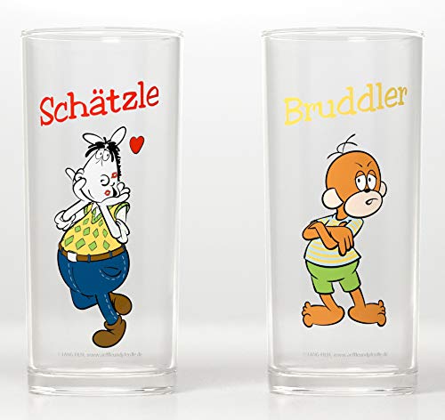 Äffle & Pferdle Porzellan Trinkgläser Schätzle & Bruddler 2er Set von Äffle & Pferdle