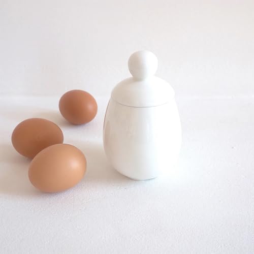 Äggcøddler AggCoddler - Skandinavischer Eierkocher aus Porzellan mit einfachem Deckel - Minimalistisches Design Eierpochierer Kocher für schnelles und einfaches Frühstück oder elegante Präsentation - Äggcøddler AggCoddler - Skandinavischer Eierkocher aus Porzellan mit einfachem Deckel - Minimalistisches Design Eierpochierer Kocher für schnelles und einfaches Frühstück oder elegante Präsentation - von Äggcøddler