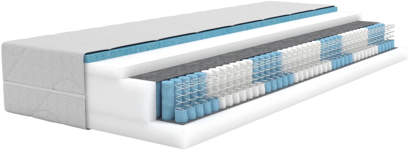 Taschenfederkernmatratze NEUHEIT: Sonet 28, 7 Zonen Matratze 90x200 cm, 140x200 cm & mehr, Älgdröm, 28 cm hoch, (1-tlg), Wendematratzen H2/H3/H4, ergonomisch, atmungsaktiv, Hypersoftschaum von Älgdröm