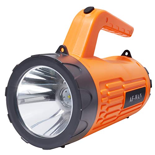 AF-WAN Super Heller Wiederaufladbare 6000 Lumen LED Taschenlampe, LED Scheinwerfer Taschenlampe Wiederaufladbare CREE Led Handscheinwerfer 6000mAh USB Wasserdicht Suchscheinwerfer von AF-WAN