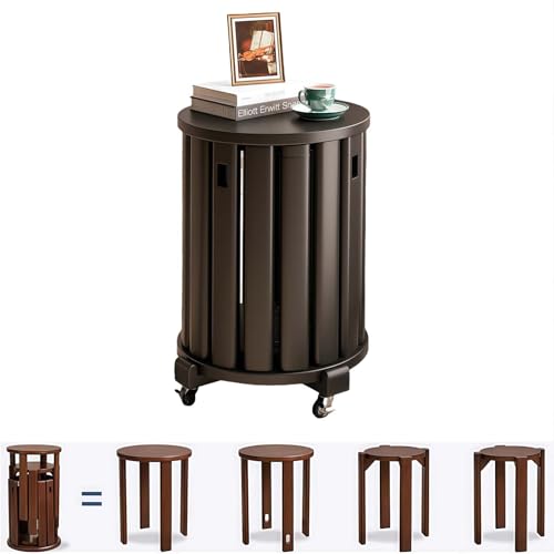 AFAGUEEUPD Stapelhocker aus Massivholz, 4er-Set, beweglicher Seilzug, Stapelhocker, Massivholz-Beistelltisch, Barhocker, Holz, vielseitige Hocker für Wohnzimmer, Schlafzimmer, Schwarz, ohne AFAGUEEUPD Stapelhocker aus Massivholz, 4er-Set, beweglicher Seilzug, Stapelhocker, Massivholz-Beistelltisch, Barhocker, Holz, vielseitige Hocker für Wohnzimmer, Schlafzimmer, Schwarz, ohne von AFAGUEEUPD